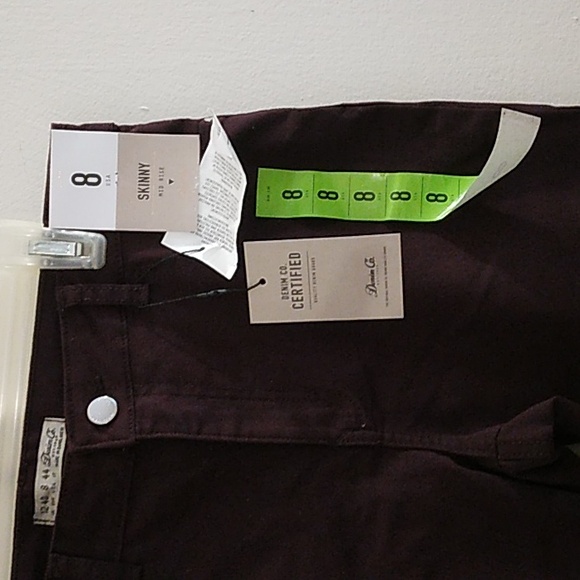 Burgundy skinny jeans by Denim Co. - Picture 3 of 5